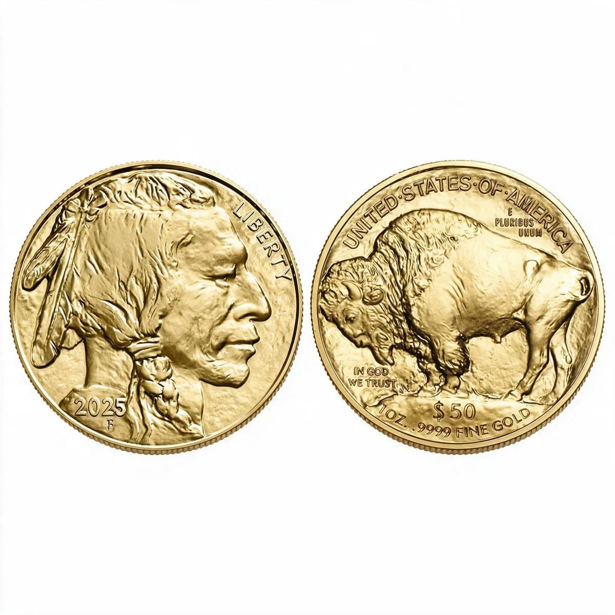 1 oz Золотая монета American Buffalo | 2025 — обе стороны