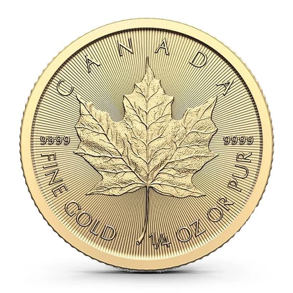 1/4 oz Maple Leaf Gold Coin | 2025 — reverse and edge