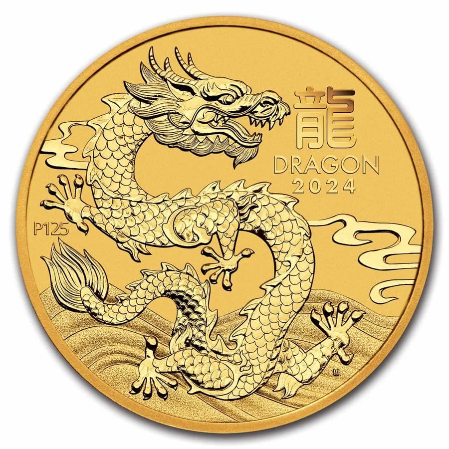 1/20 oz عملة ذهبية Lunar III Year of the Dragon | 2024 — الوجه الخلفي