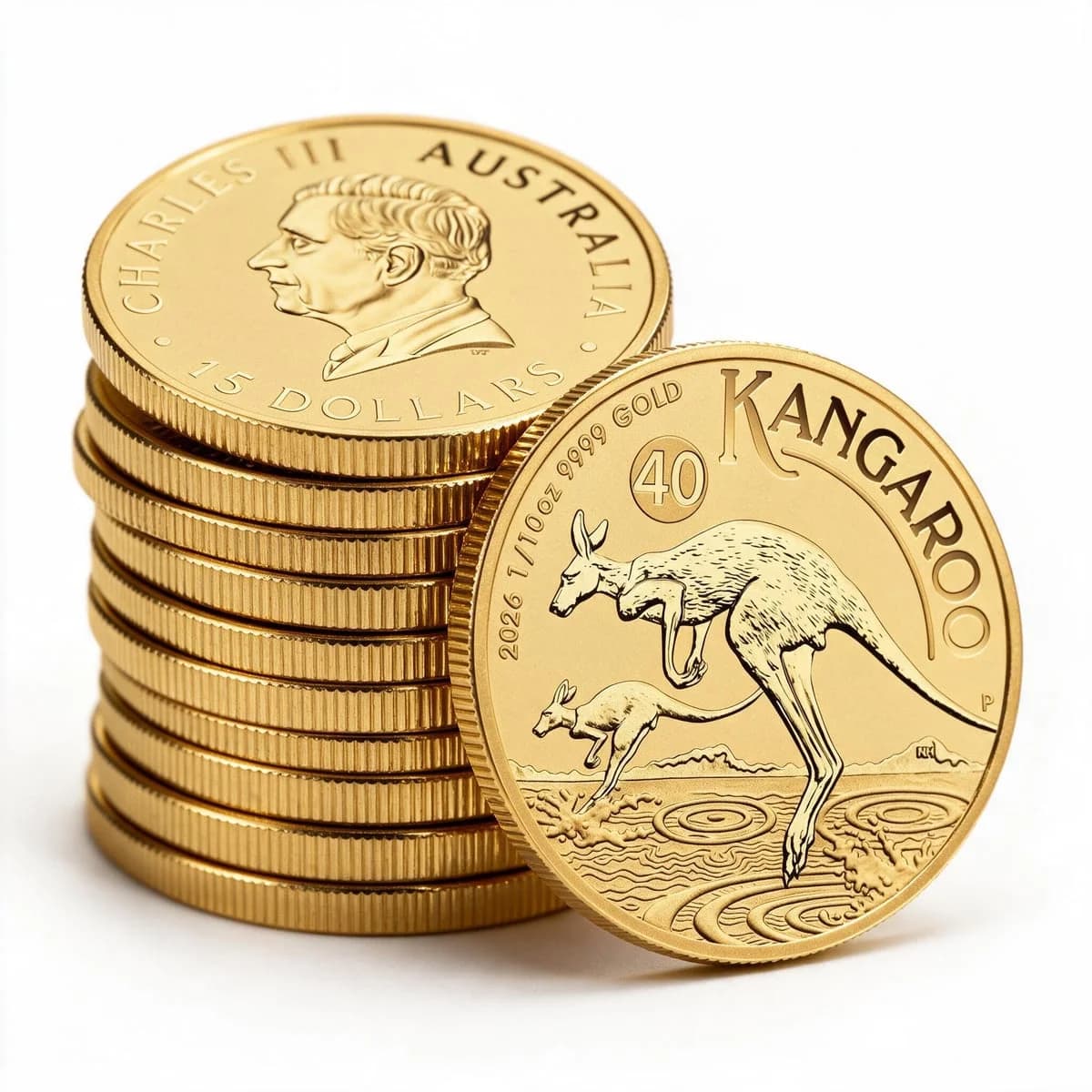 1/10 oz Australian Kangaroo Gold Coin | 2026 — bulk lot