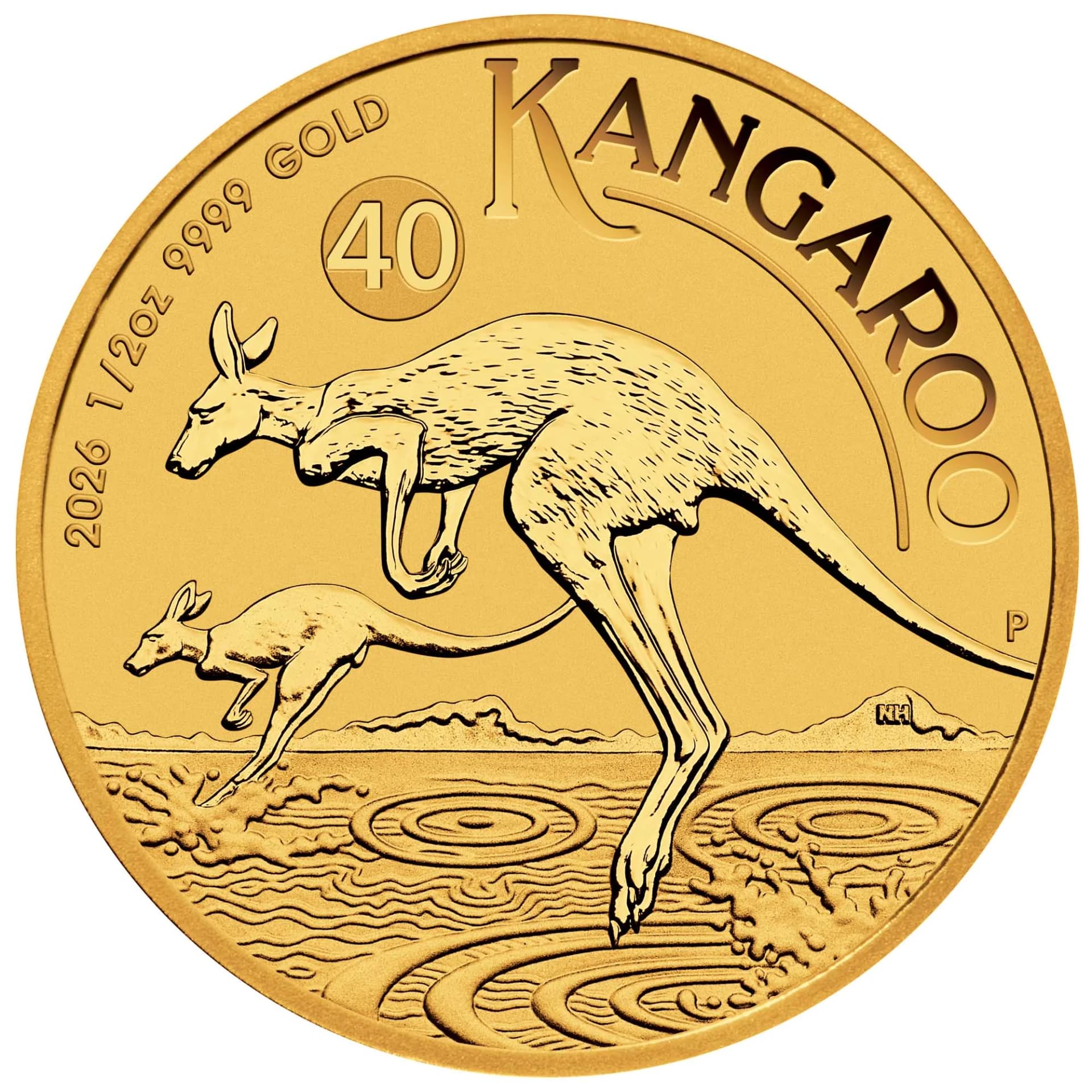 1/2 oz Australian Kangaroo Gold Coin | 2026 — reverse