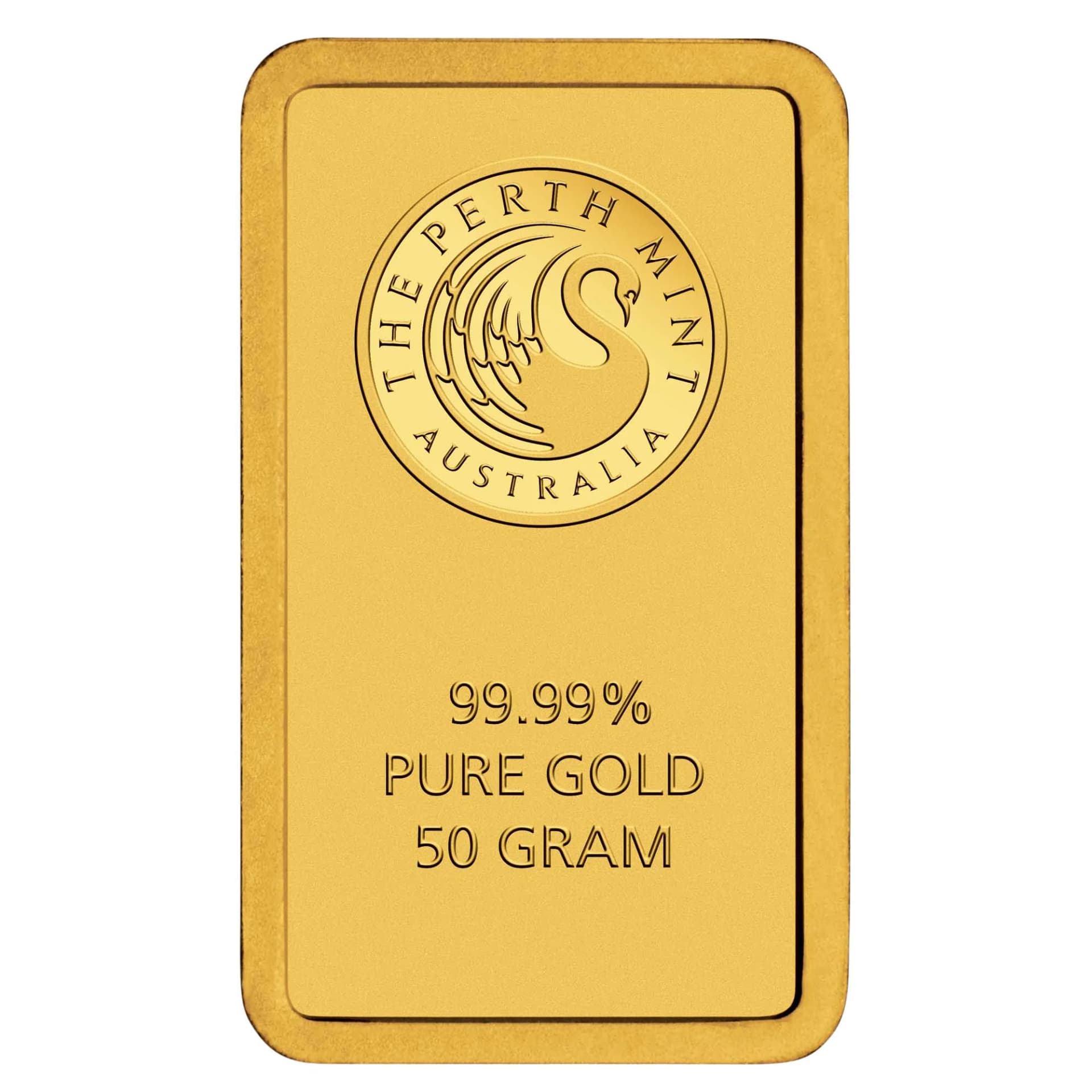 50g سبيكة ذهبية Perth Mint — الوجه الخلفي