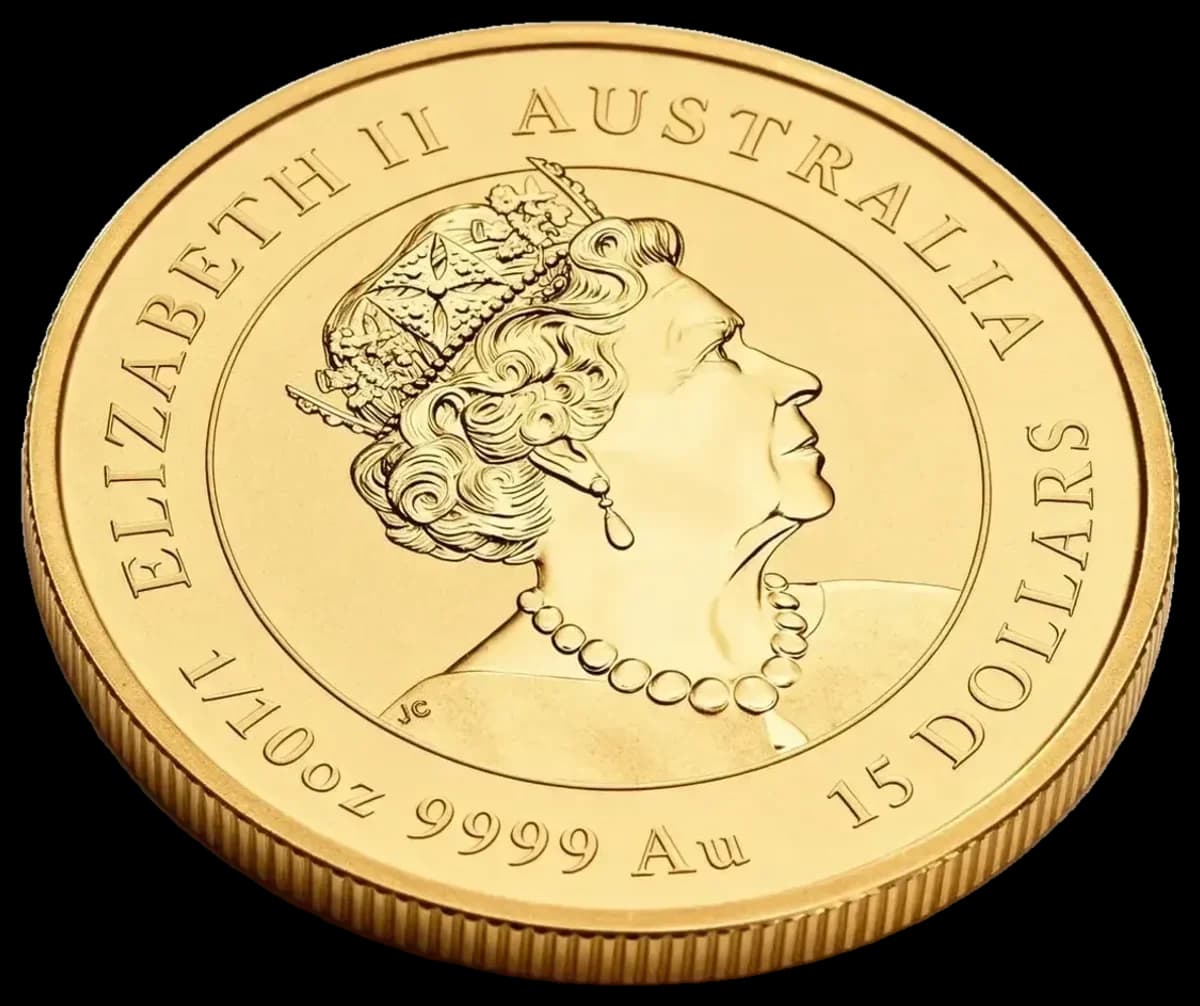 1/10 oz Золотая монета Lunar III Year of the Rabbit | 2023 — аверс и гурт