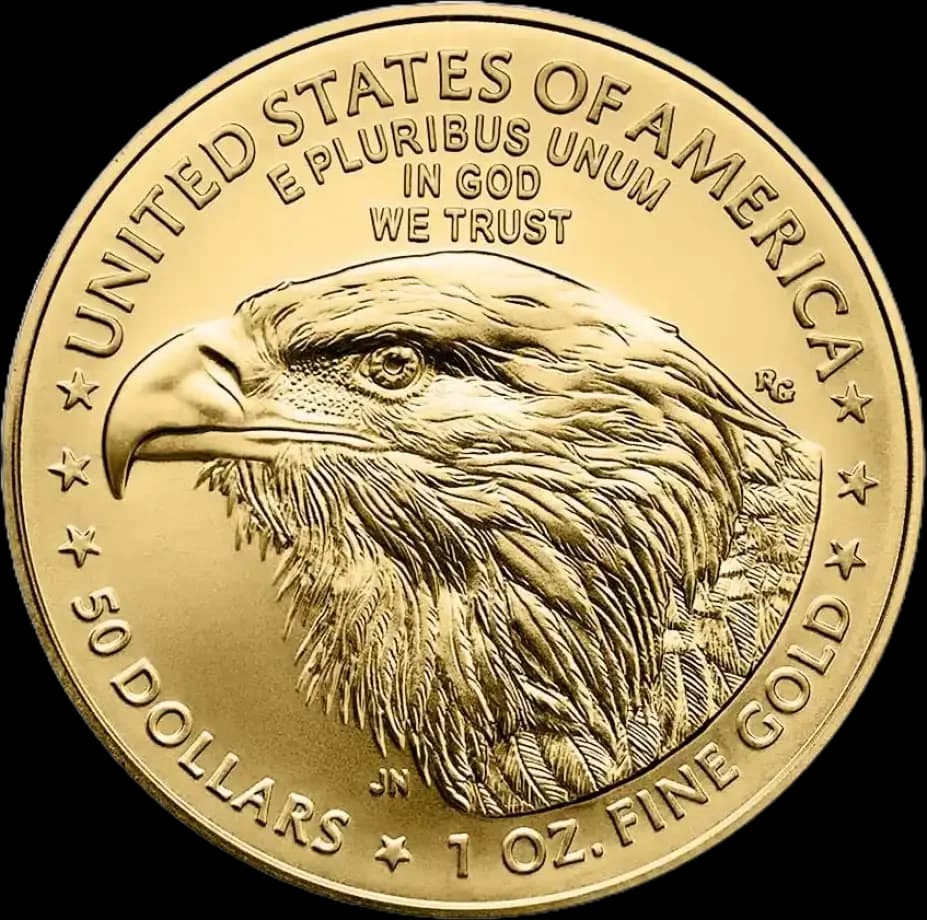 1 oz Золотая монета American Eagle | 2026 — реверс