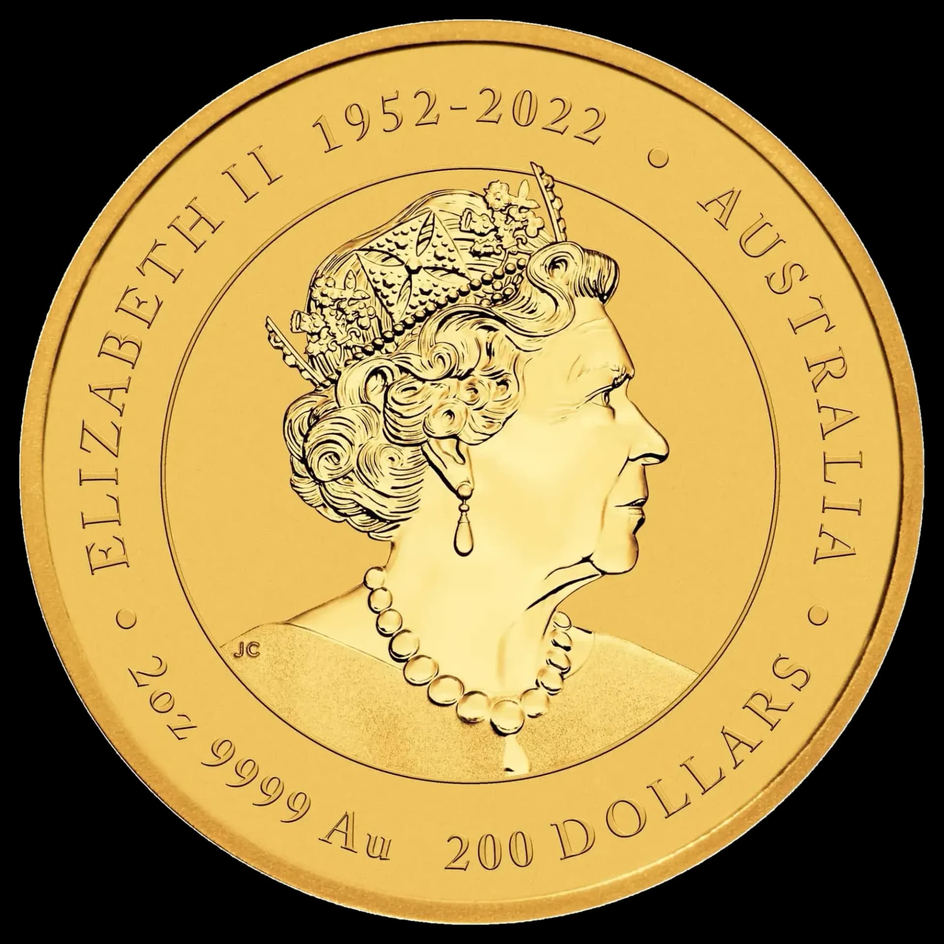 2 oz عملة ذهبية Australian Lunar Series III Year of the Dragon | 2024 — الوجه الأمامي