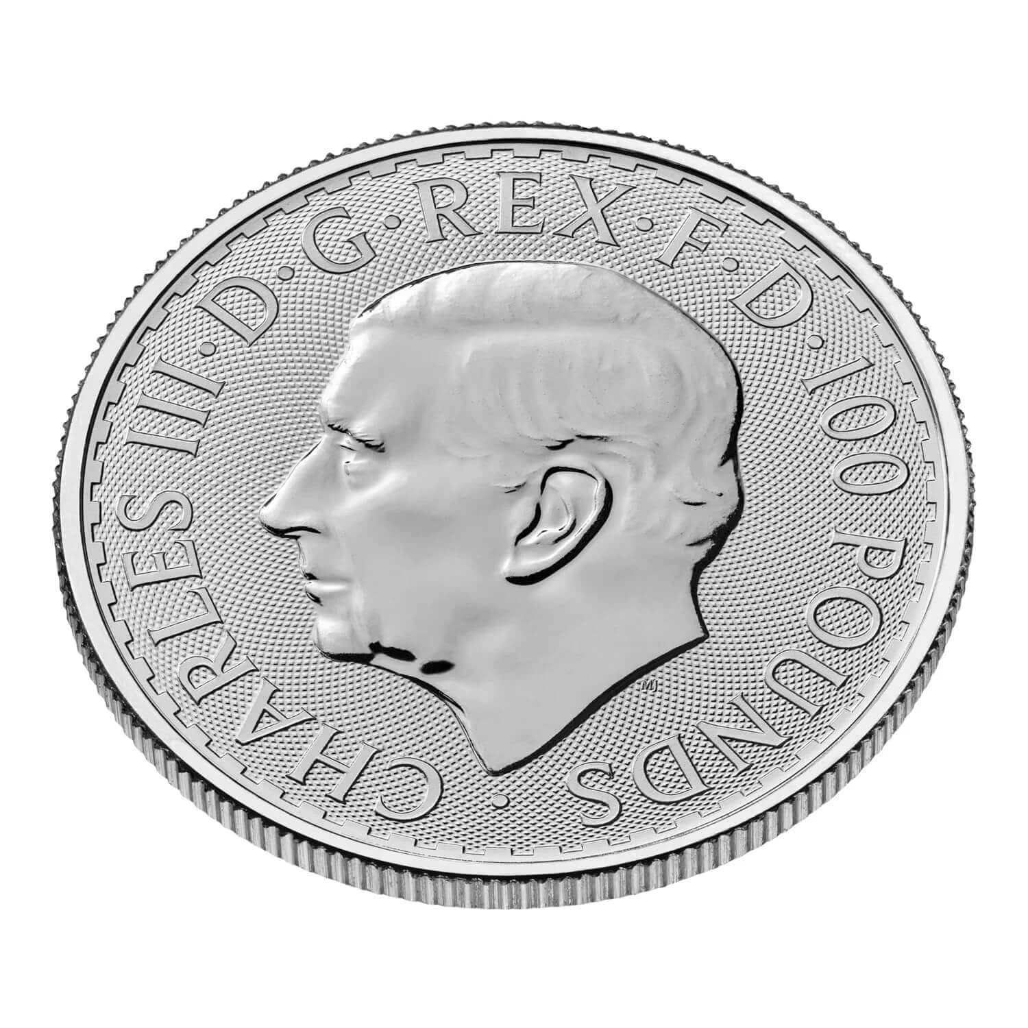 1 oz Платиновая монета Britannia | 2024 — аверс и гурт