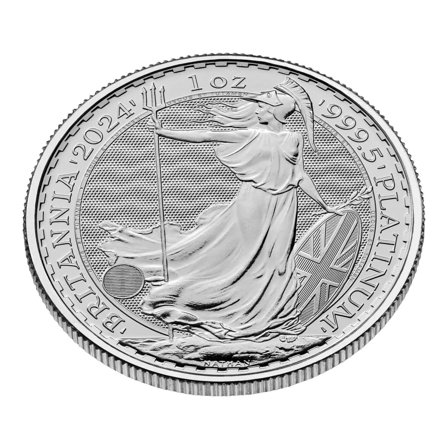 1 oz Платиновая монета Britannia | 2024 — реверс и гурт