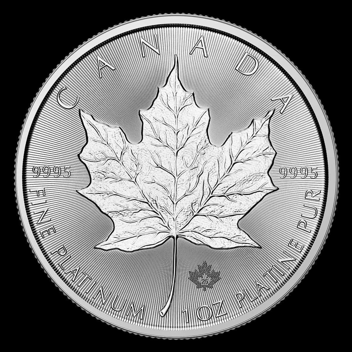 1 oz عملة بلاتينية Maple Leaf | 2025 — الوجه الخلفي