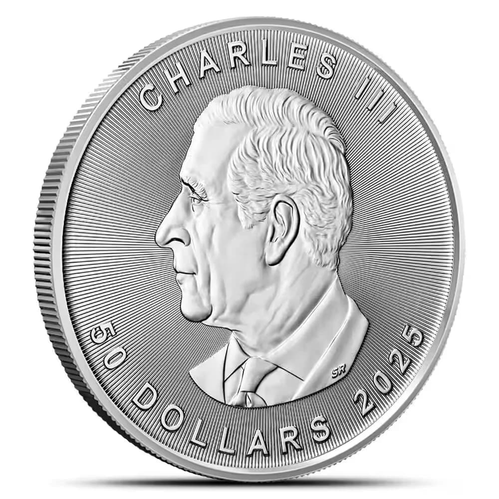 1 oz عملة بلاتينية Maple Leaf | 2025 — الوجه الخلفي والحافة