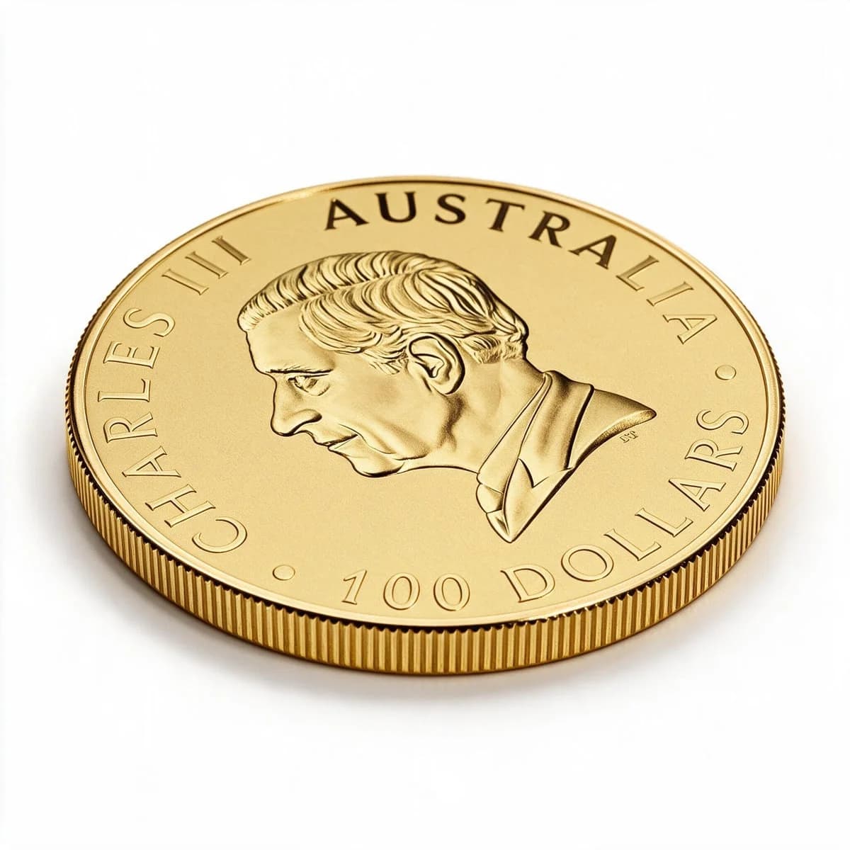 1 oz Austraalia Kangaroo kuldmünt | 2025 — obverse and edge