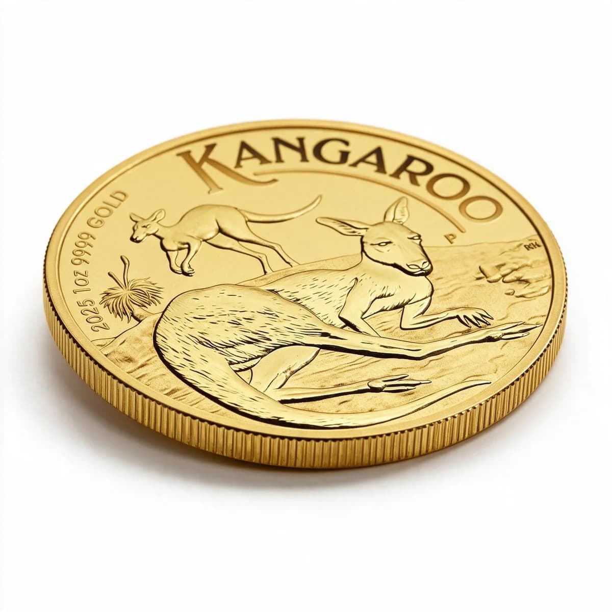 1 oz Austraalia Kangaroo kuldmünt | 2025 — reverse and edge