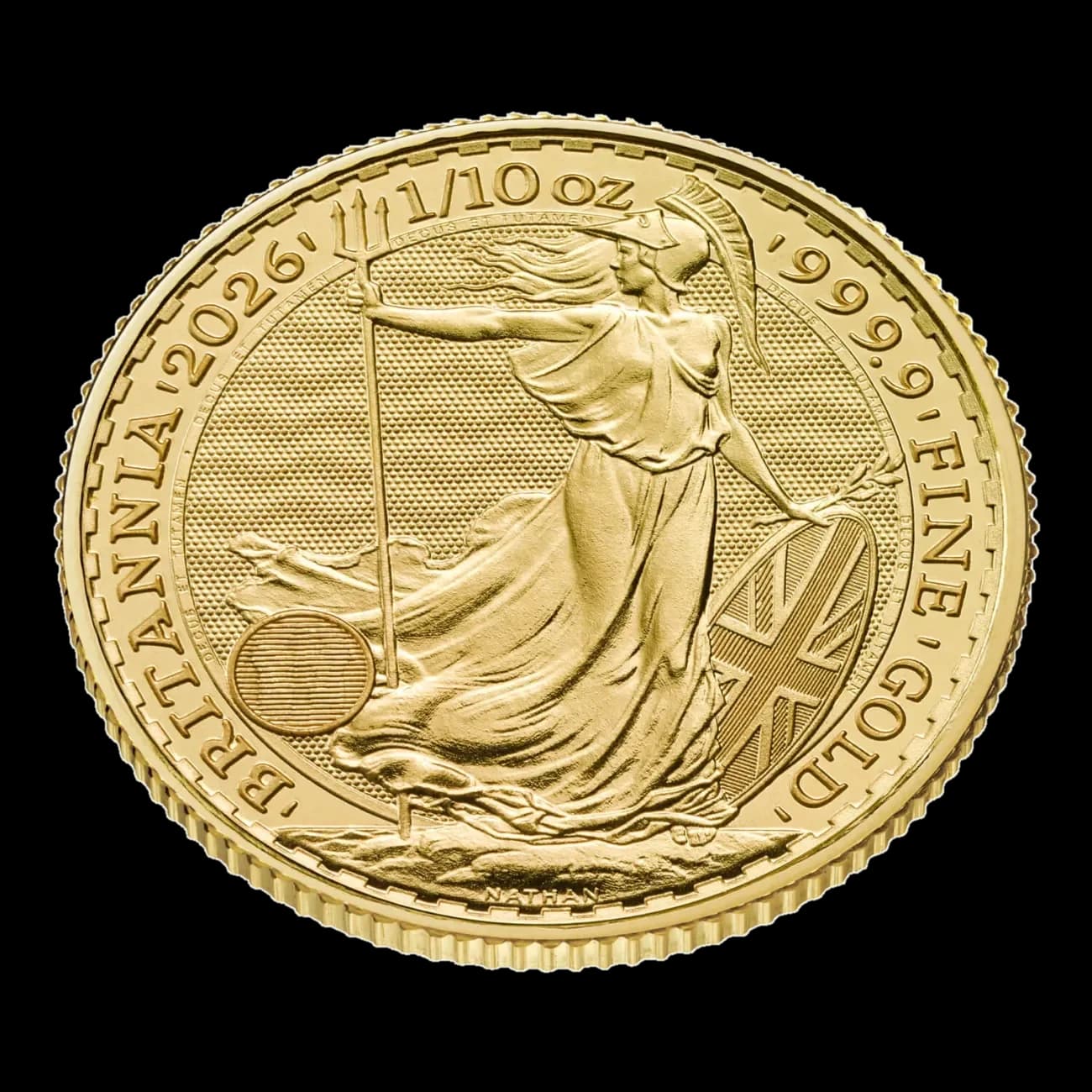 1/10 oz Britannia Gold Coin | 2026 — reverse and edge