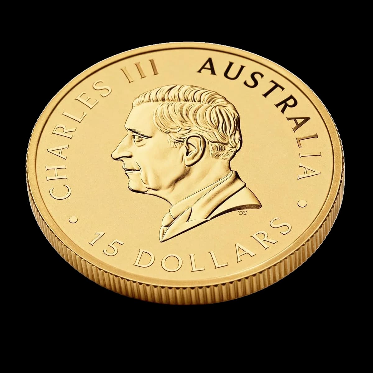 1/10 oz Australian Kangaroo Gold Coin | 2026 — obverse and edge