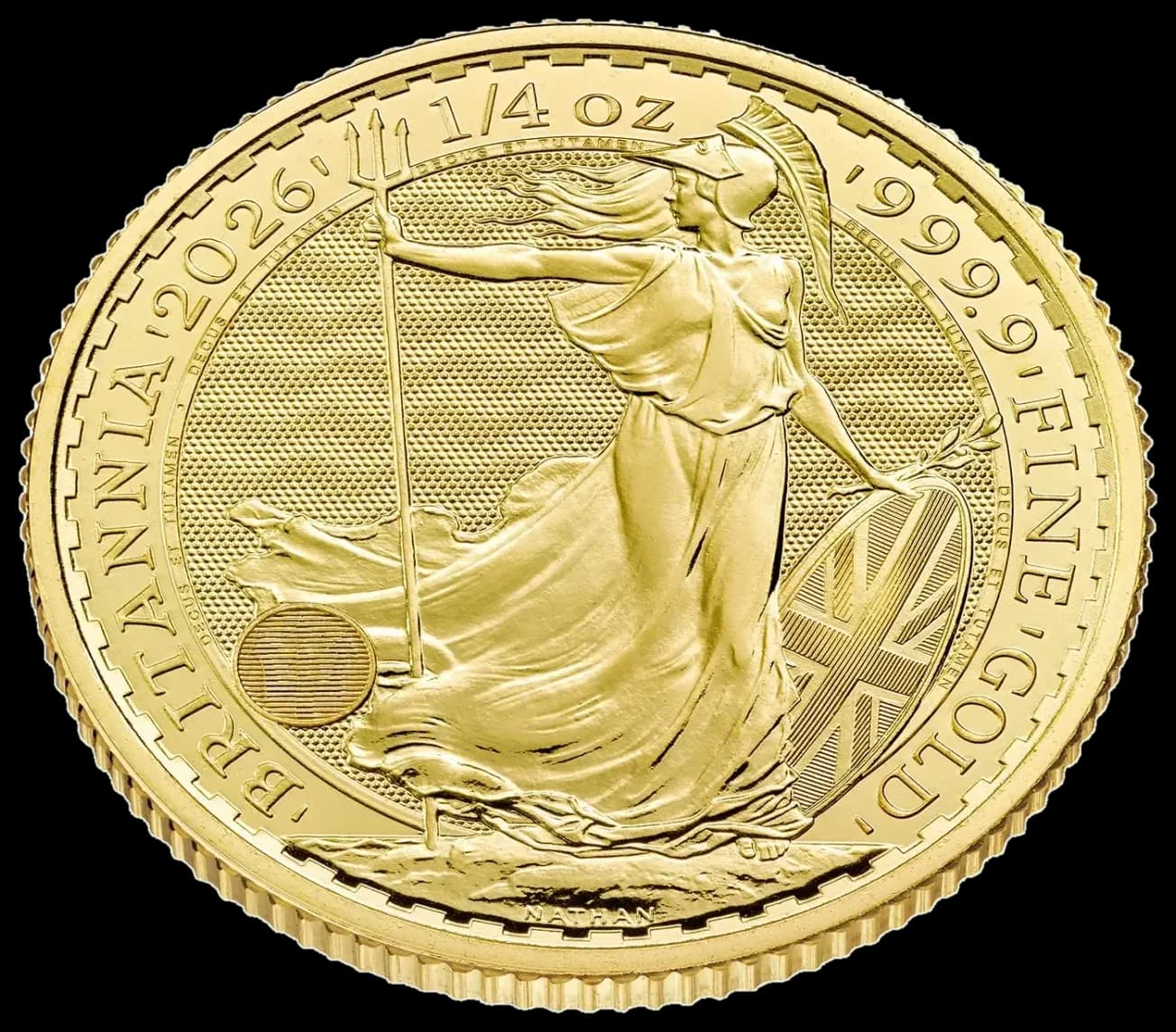 1/4 oz Britannia Gold Coin | 2026 — reverse and edge