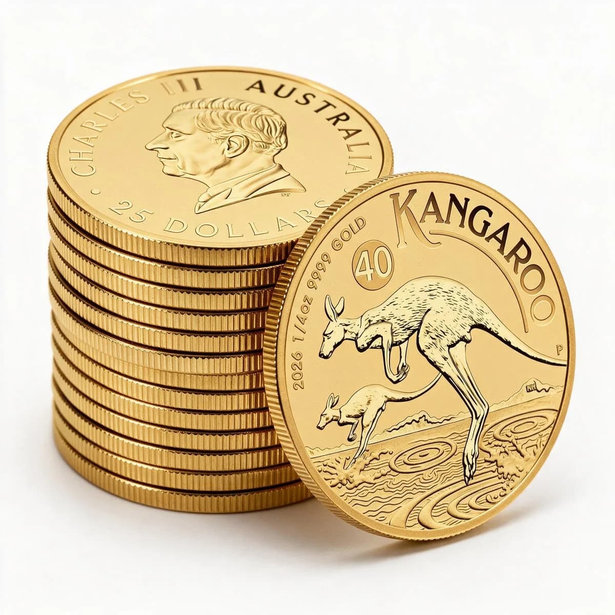 1/4 oz Australian Kangaroo Gold Coin | 2026 — bulk lot