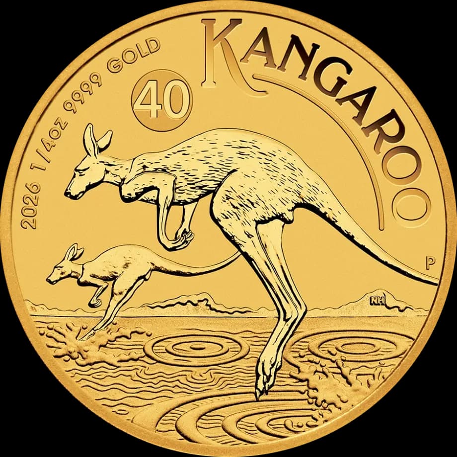 1/4 oz Australian Kangaroo Gold Coin | 2026 — reverse
