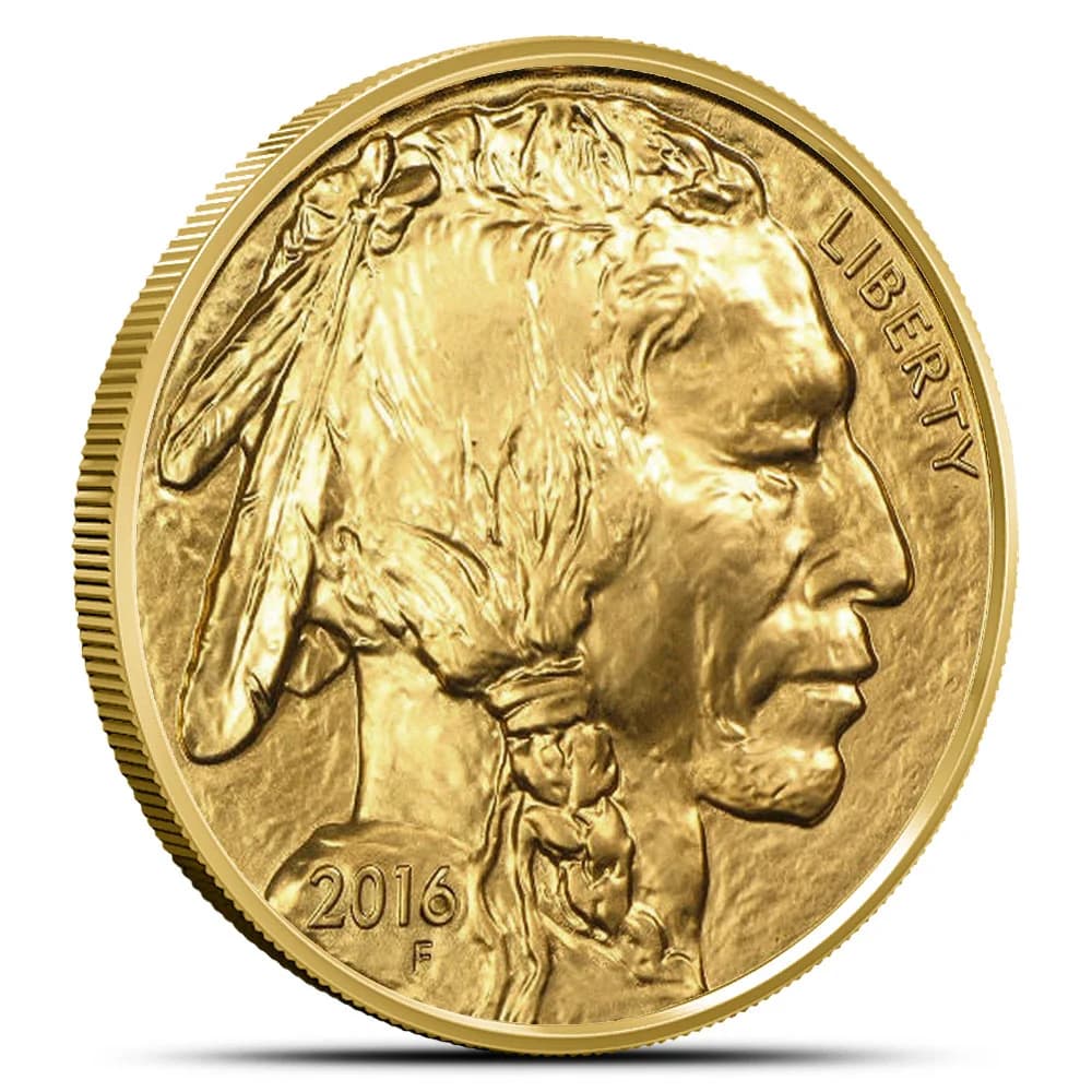 1 oz American Buffalo Gold Coin | 2016 — obverse and edge