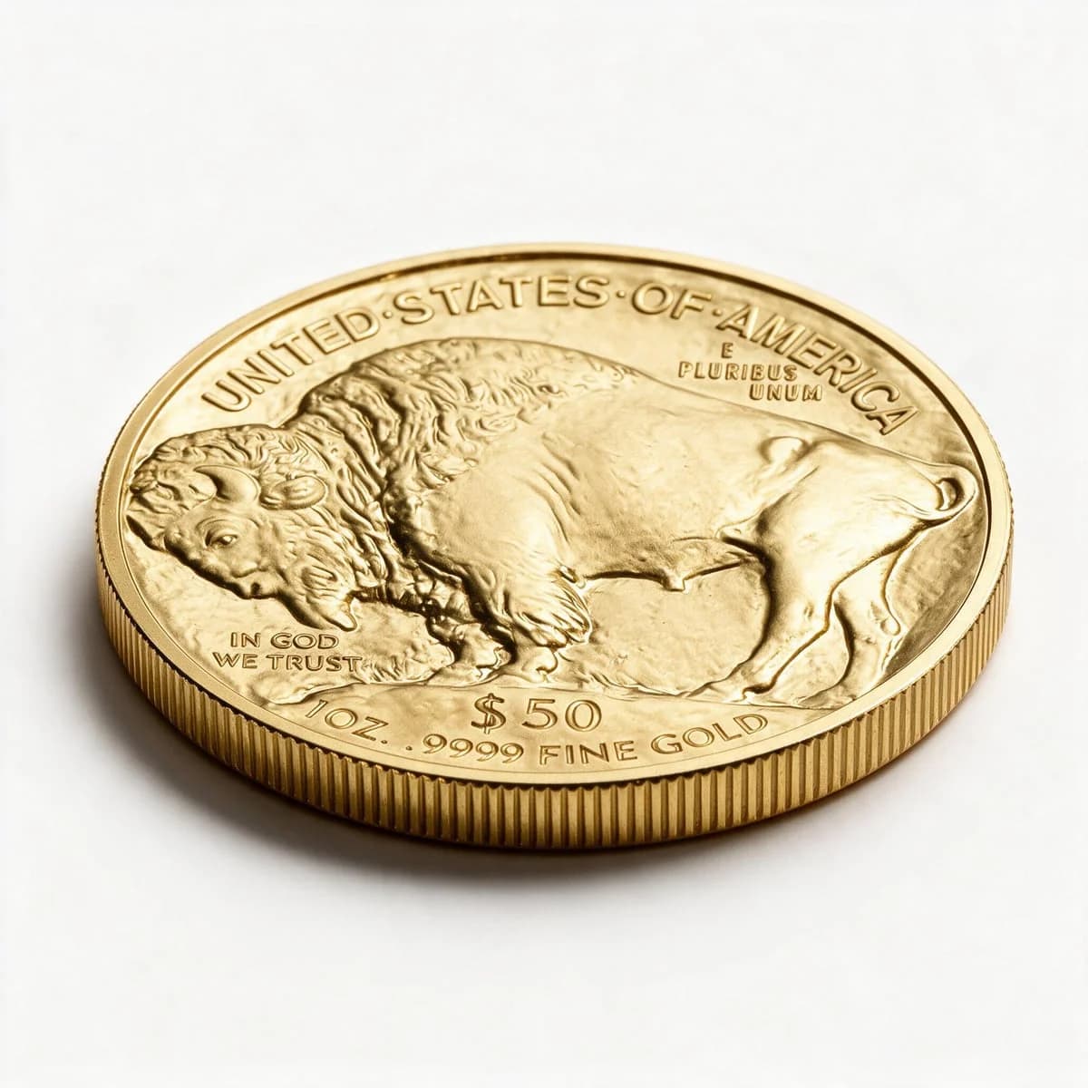 1 oz American Buffalo Gold Coin | 2025 — reverse and edge