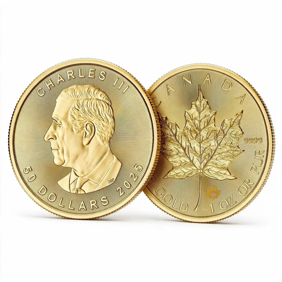 1 oz Maple Leaf kuldmünt | 2025 — both sides
