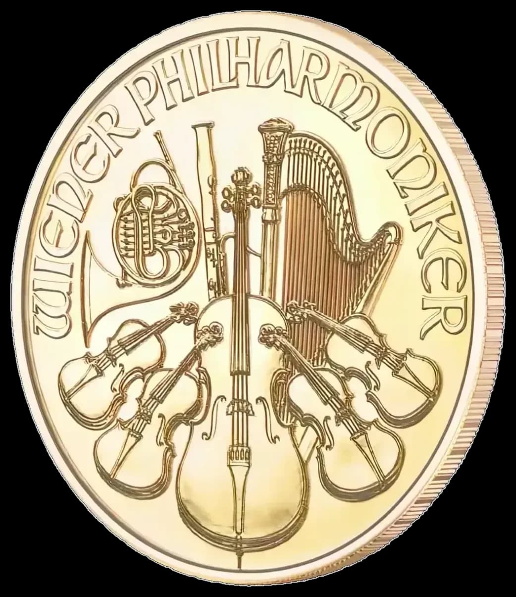 1 oz Vienna Philharmonic Gold Coin | 2026 — reverse and edge