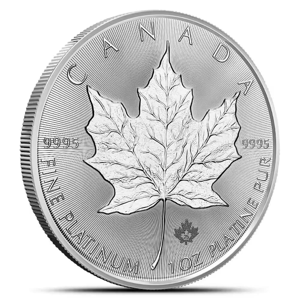 1 oz Maple Leaf Platinum Coin | 2025 — obverse and edge